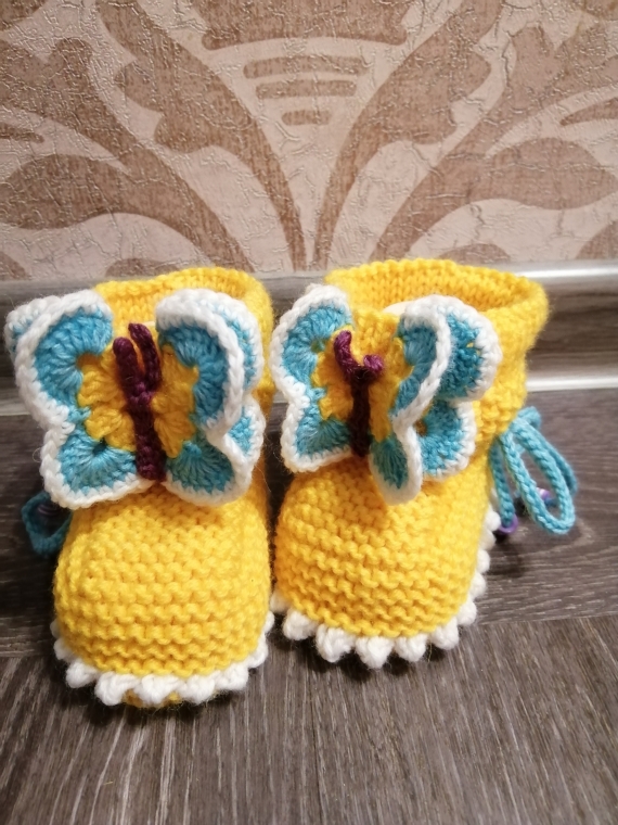 Пинетки бабочки желтые