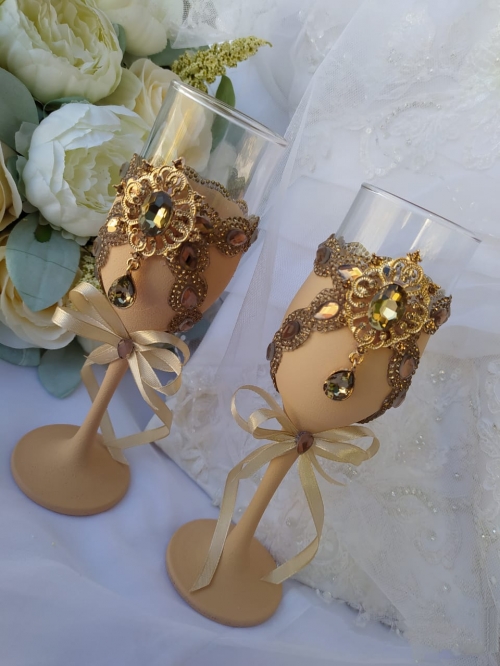 Свадебные бокалы "Совет да любовь"