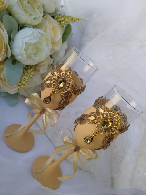 Свадебные бокалы "Совет да любовь"