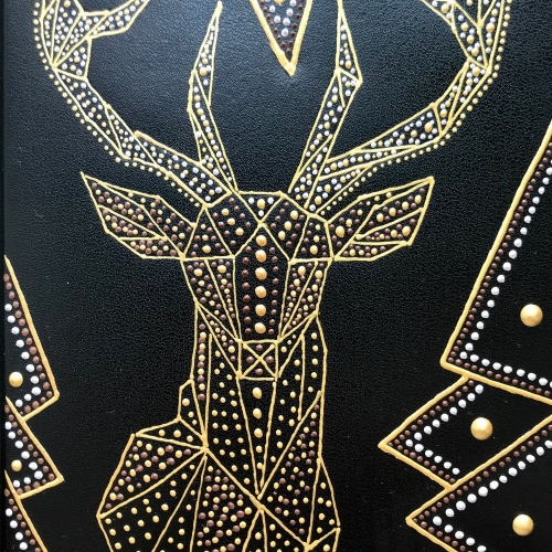 Ежедневник недатированный А5 Олень геометрия