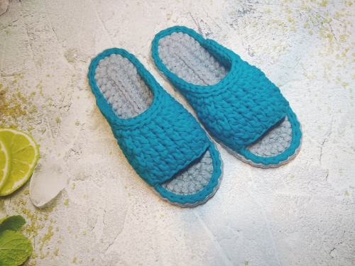 Тапочки вязаные женские
