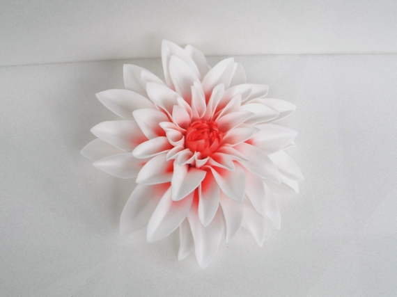 Заколка георгин из фоамирана/брошь