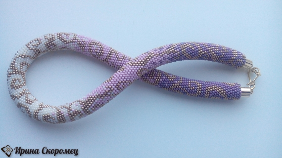 Жгут из бисера "Переход в завитках"
