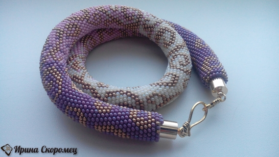 Жгут из бисера "Переход в завитках"