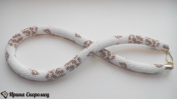 Комплект жгутов из бисера "Белое золото"