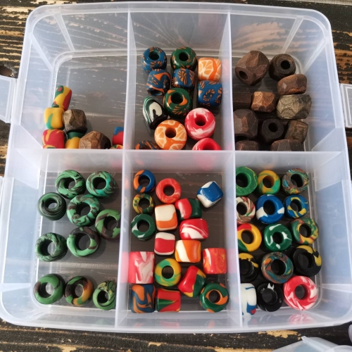 Дредобусины, бусины для дред ручной работы