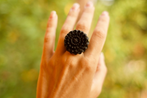 Колечко "Бархатец черный"