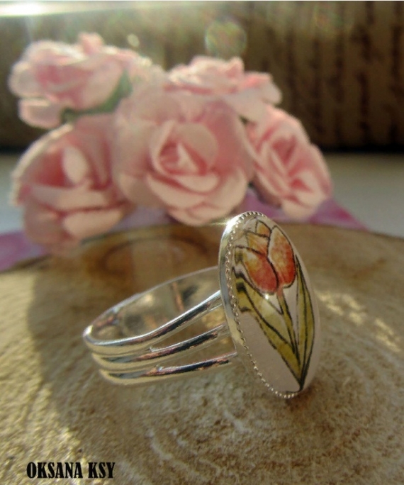 Кольцо "Тюльпан"