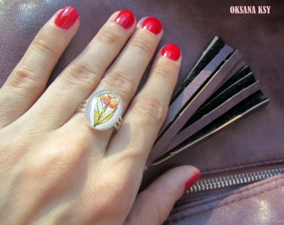 Кольцо "Тюльпан"