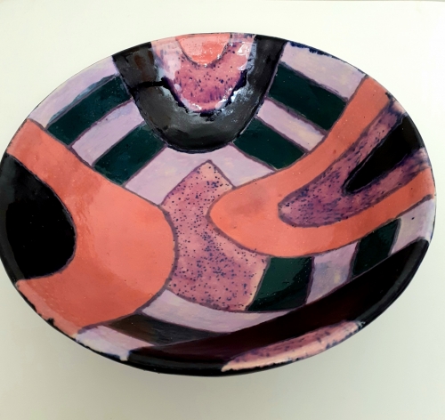 Расписная глубокая тарелка