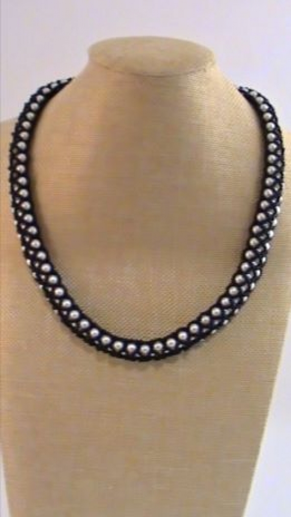 Комплект украшений "Нью-Йорк": колье, браслет, серьги