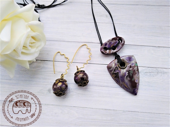 Комплект (кулон + серьги)