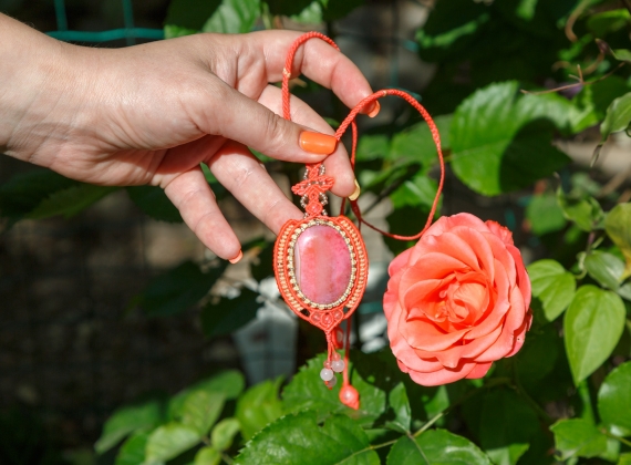 Кулон "Коралловый закат"