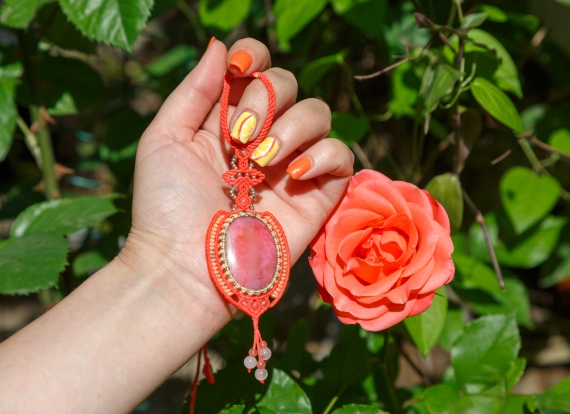 Кулон "Коралловый закат"