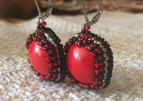 Серьги с кораллом