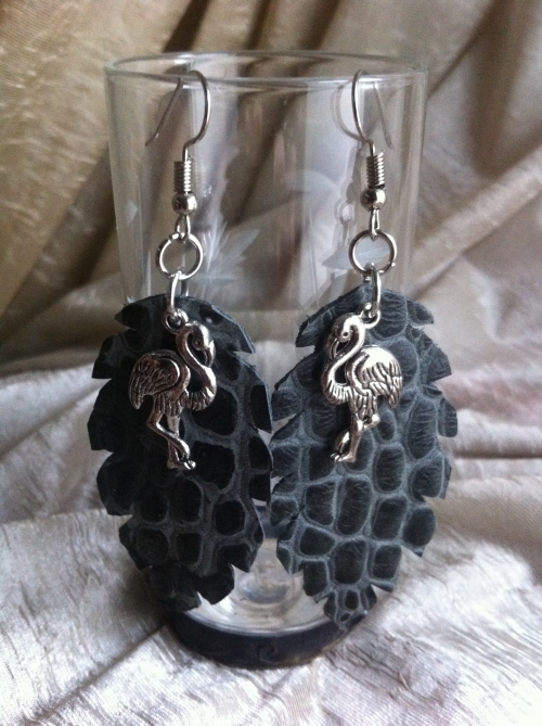 Серьги "Фламинго"