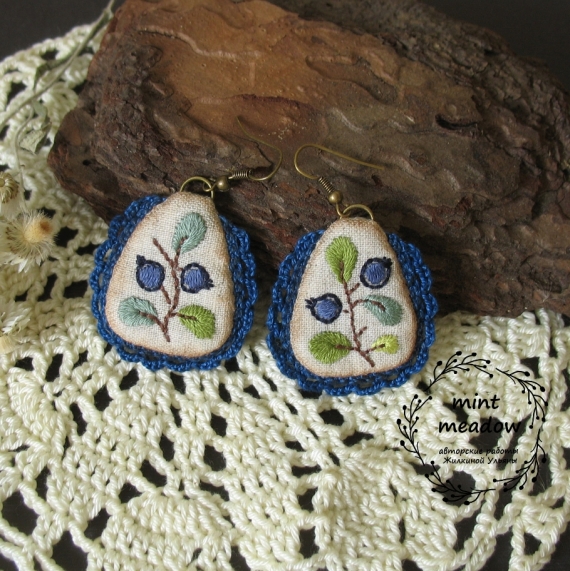 Серьги "Черника"