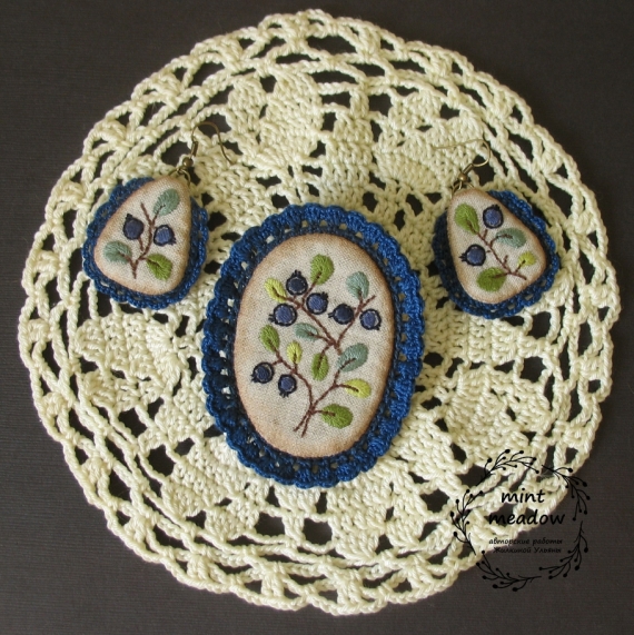 Серьги "Черника"