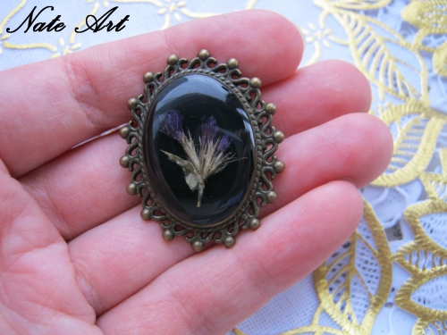 Брошь овальная