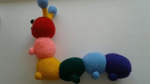 Мягкая игрушка. Гусеница.
