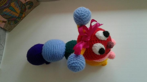 Мягкая игрушка. Гусеница.