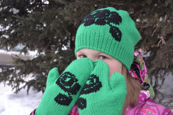 Комплект зимний "черная роза"