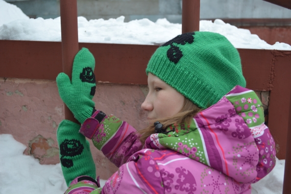 Комплект зимний "черная роза"