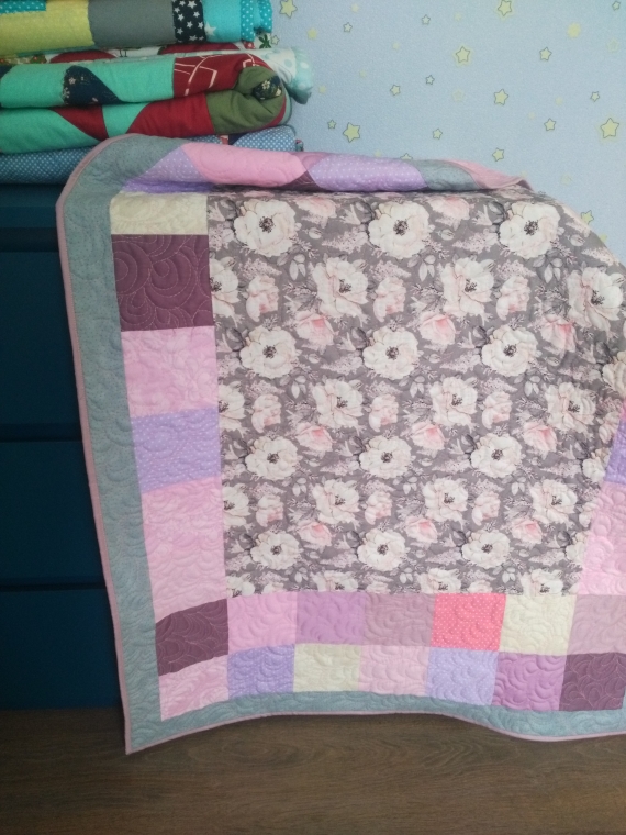 Лоскутное одеяло "Розовая дымка"