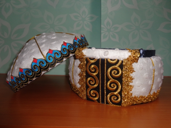 Шкатулка "Юрта" из бархата