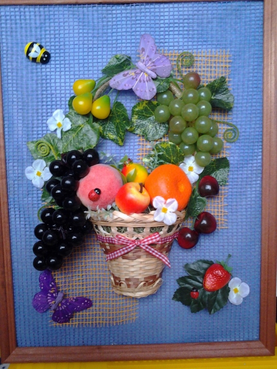 Панно из фруктов "Щедрая осень"