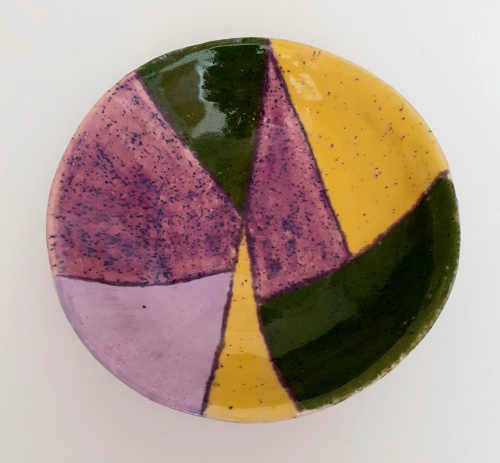 Глубокая расписная тарелка