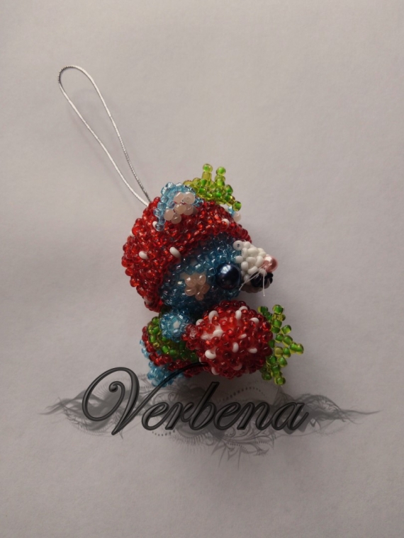 Брелок "Медведь-клубника"