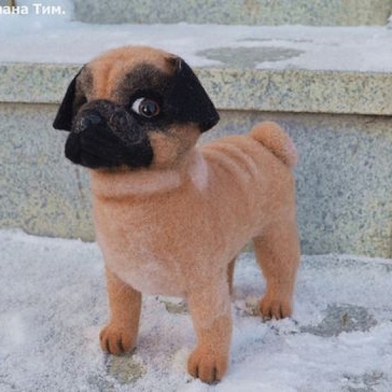 Войлочный мопсик.