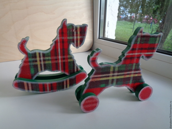 Деревянная игрушка Собака качалка, каталка