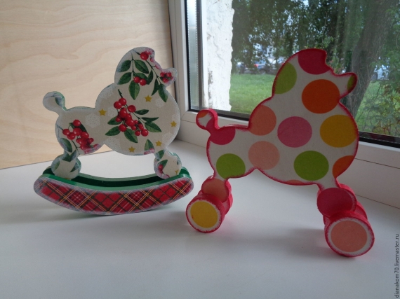 Деревянная игрушка Собака качалка, каталка