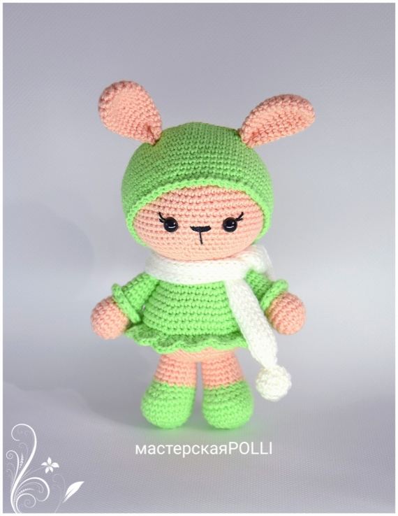 Зайчик , заяц, вязаный заяц