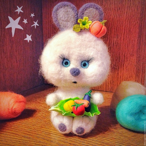 Зайка из шерсти "Милаш"