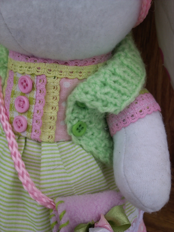 Розово-салатовая Зайка