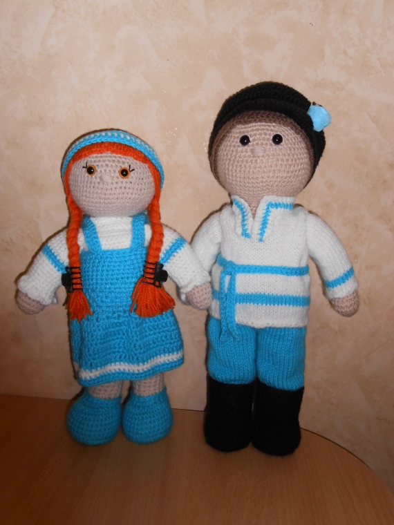 Интерьерные куклы: Настенька и Егорка..