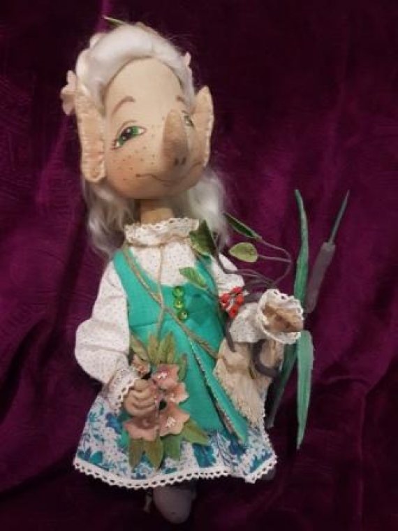 Интерьерная текстильная игрушка - Сказочная дама - Кикимора