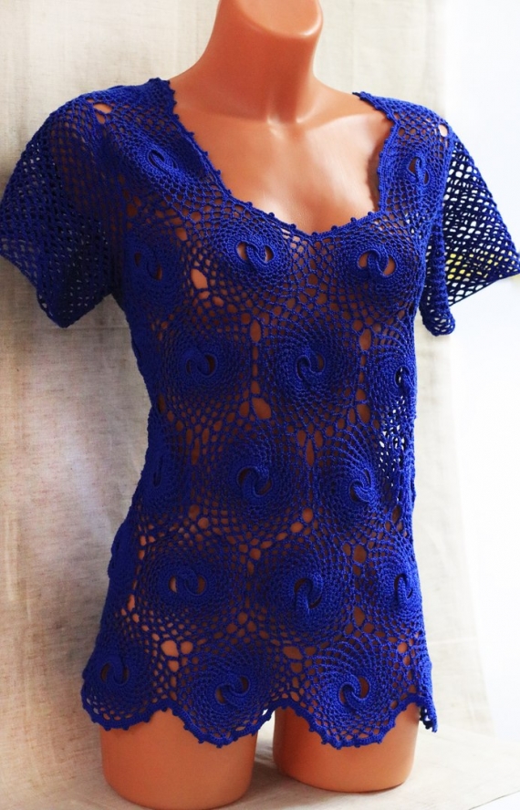 Летняя ажурная кофточка