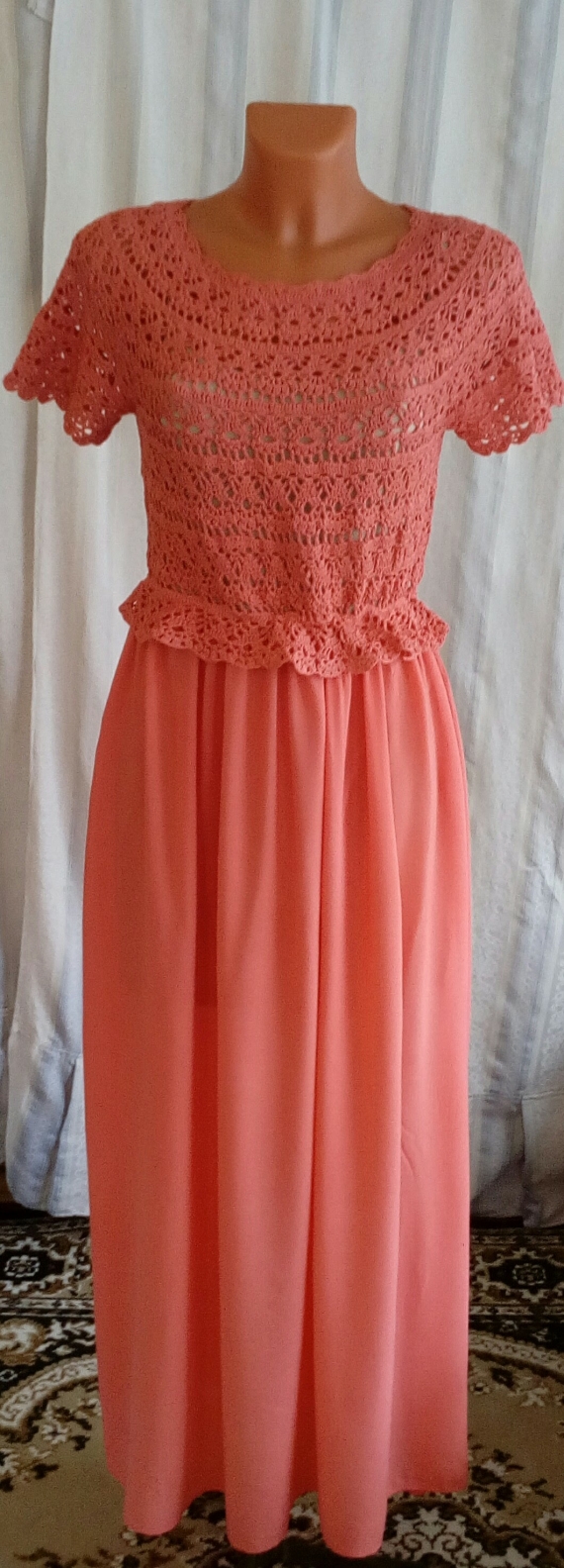 Сарафан комбинированный с шелковой юбкой