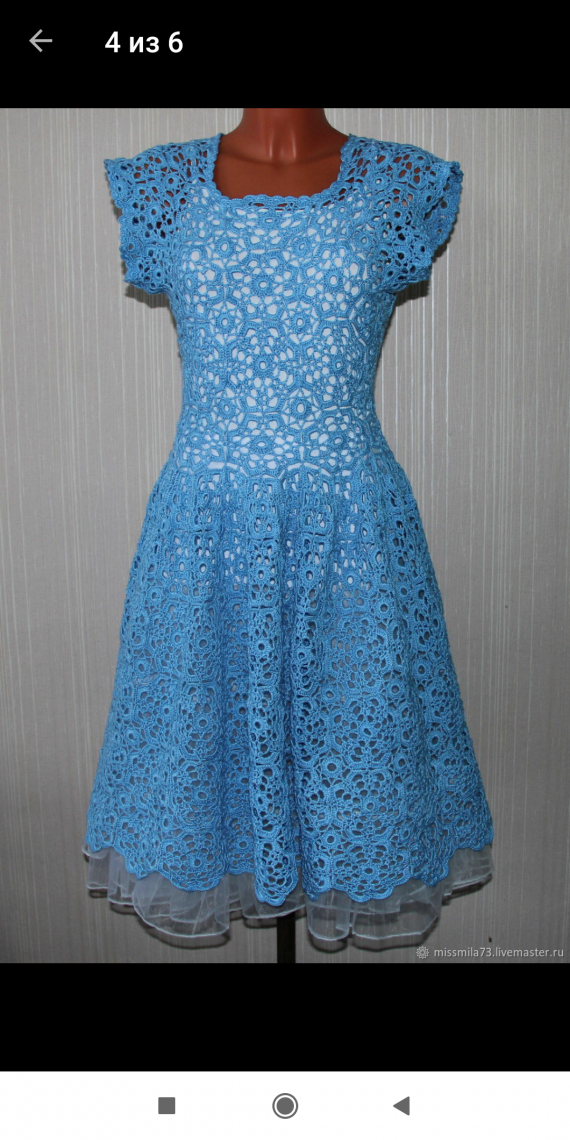 Ажурное платье крючком