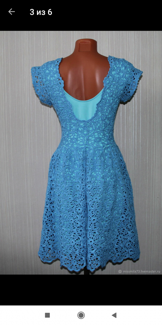 Ажурное платье крючком
