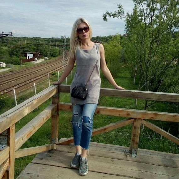 Летняя вязаная туника