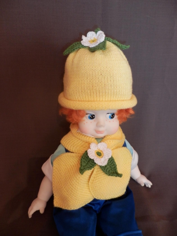 Шапочка и шарф «Лимон»