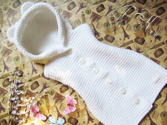 Жилет "Белый медвежонок"