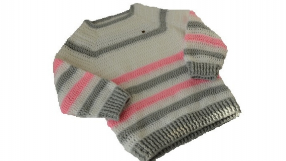 Вязаный свитшот ручной работы