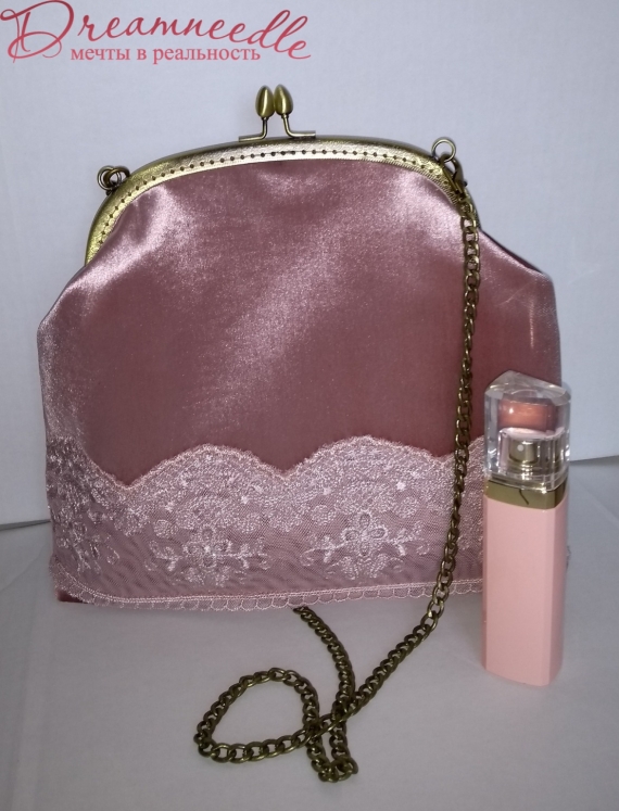 "Розовая нежность" - сумочка с фермуаром