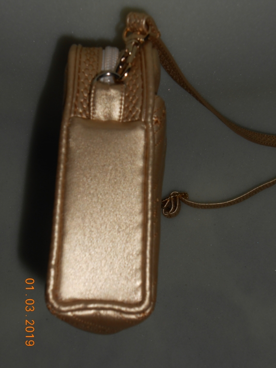 Сумочка через плечо и поясная-золотистая